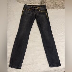 Robin’s Jeans Stylish Black Studded Women's Jeans